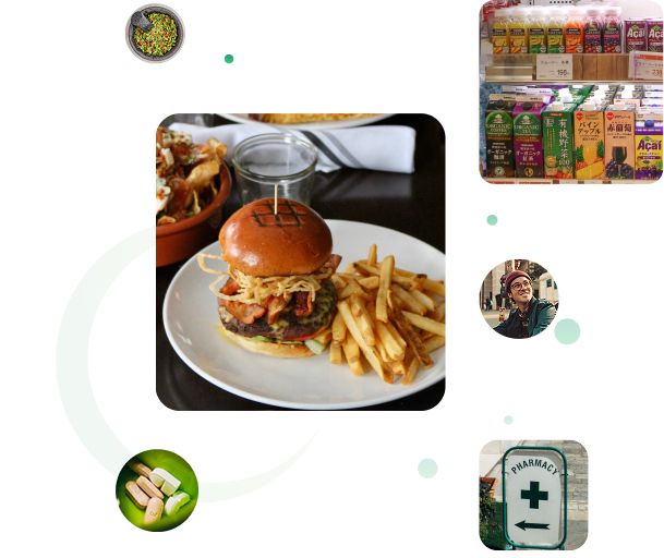 Supermarkets, Pharmacies, supplement stores and Restaurants Supermarkets, Pharmacies, supplement stores and Restaurants